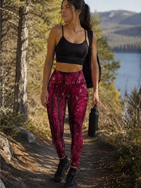 Victoria’s Secret Knockout Pink Forest Print High-Waist Leggings | XS
